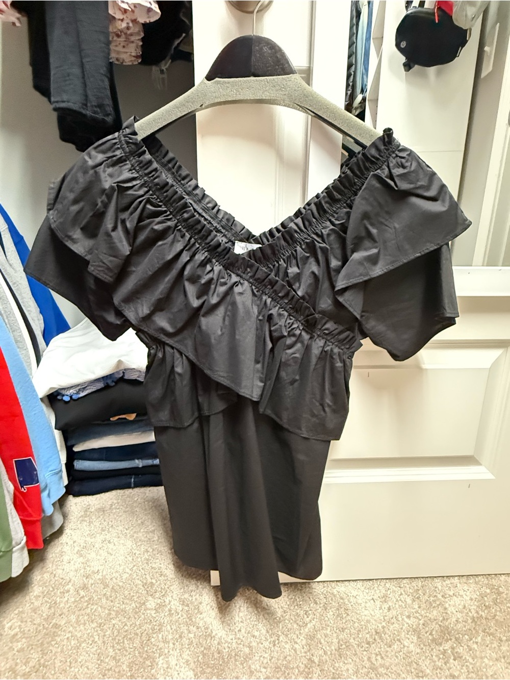 Hayden Black Ruffle Off-Shoulder Blouse